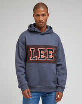 Bluza Nierozpinana Z Kapturem Męska Lee Seasonal Hoodie Dusty Navy LM07RHA72